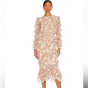 SALONI Victoria Dress in Amaryllis